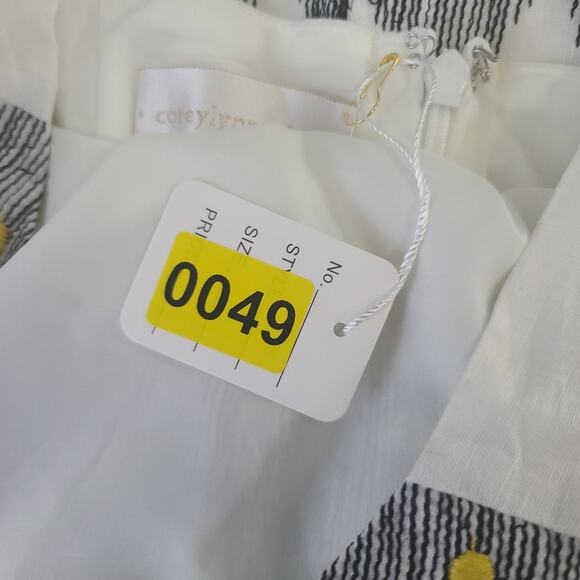 Anthropologie Corey Lynn Calter Frequence Linen abstract dress Sz 2 Resort wear - Picture 11 of 12